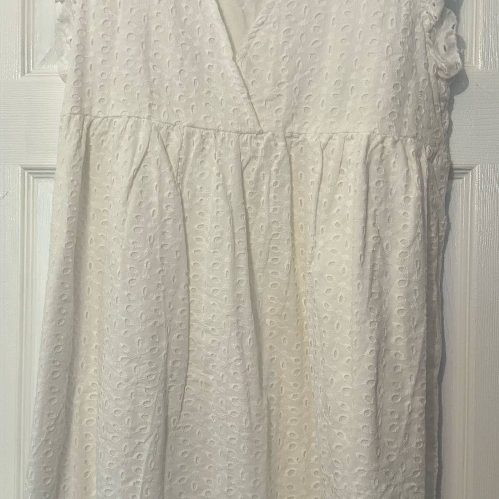 White Eyelet Dress-NEVER WORN